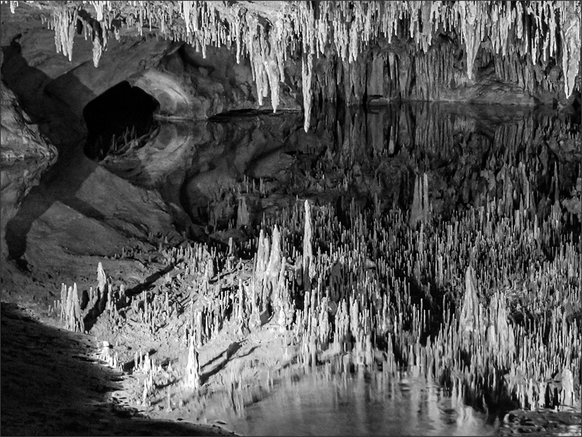 53-john-bald-A-stalagtites-reflected-in-the-pool-below